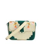 Bandolera de piel exótica en color crudo - 24x8x17 cm - Muy buen estado