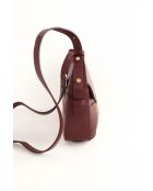 Bordeauxrode leren schoudertas - 22x8x18 cm - Nooit gedragen