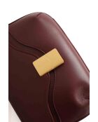 Bordeauxrode leren schoudertas - 22x8x18 cm - Nooit gedragen