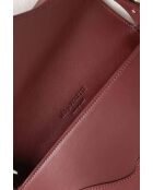 Bordeauxrode leren schoudertas - 22x8x18 cm - Nooit gedragen