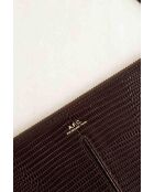 Minibolso de piel marrón - 30x5x17 cm - Muy buen estado