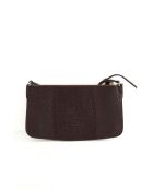 Minibolso de piel marrón - 30x5x17 cm - Muy buen estado