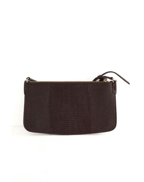 Minibolso de piel marrón - 30x5x17 cm - Muy buen estado