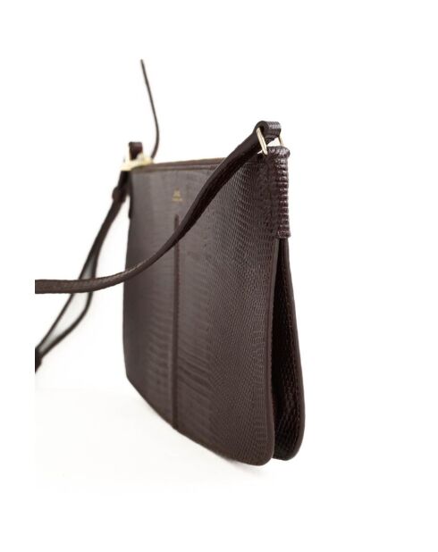 Minibolso de piel marrón - 30x5x17 cm - Muy buen estado