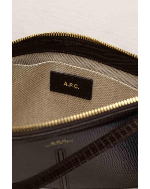 Minibolso de piel marrón - 30x5x17 cm - Muy buen estado