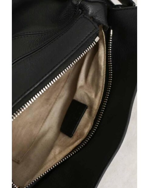 Schwarze Schultertasche aus Leder - 27x10x15 cm - Sehr guter Zustand