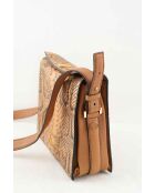 Braune Schultertasche aus Leder -24x19x8 cm - Sehr guter Zustand