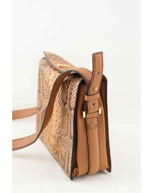 Braune Schultertasche aus Leder -24x19x8 cm - Sehr guter Zustand