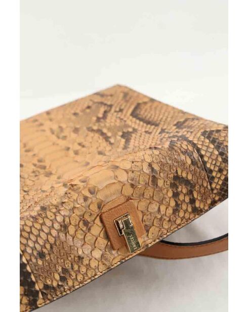 Braune Schultertasche aus Leder -24x19x8 cm - Sehr guter Zustand