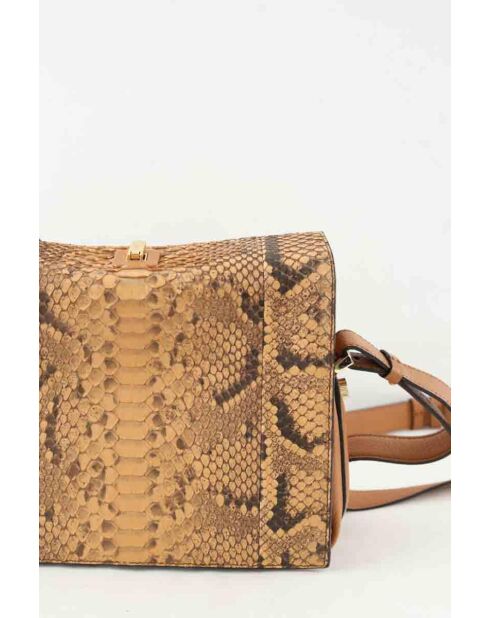 Braune Schultertasche aus Leder -24x19x8 cm - Sehr guter Zustand