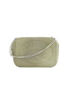 Kaki leren schoudertas - Zeer goede staat