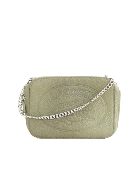 Kaki leren schoudertas - Zeer goede staat