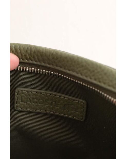 Kaki leren schoudertas - Zeer goede staat