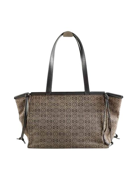 Zwart/bruine leren draagtas - 38x16x26 cm - Zeer goede staat