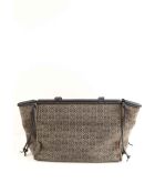 Zwart/bruine leren draagtas - 38x16x26 cm - Zeer goede staat