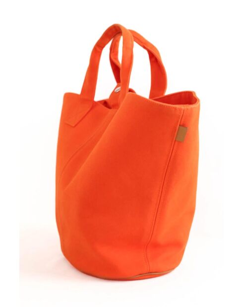 Sac à main en coton orange - 55x18x31 cm - Très bon état