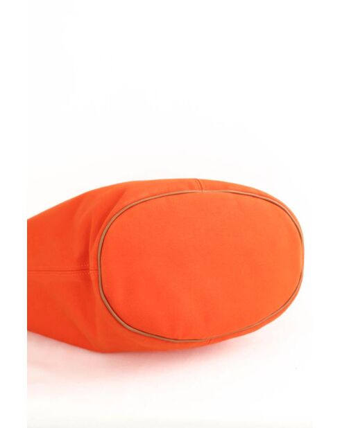 Sac à main en coton orange - 55x18x31 cm - Très bon état