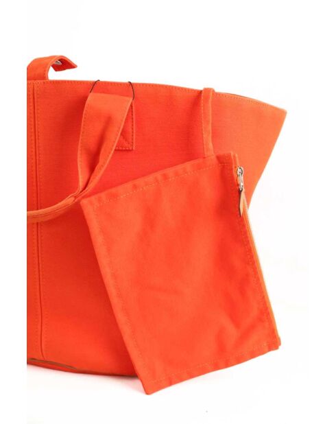 Sac à main en coton orange - 55x18x31 cm - Très bon état