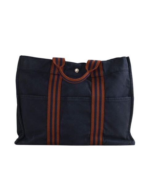 Bolsa de algodón azul marino - 42x10x32 cm - Buen estado