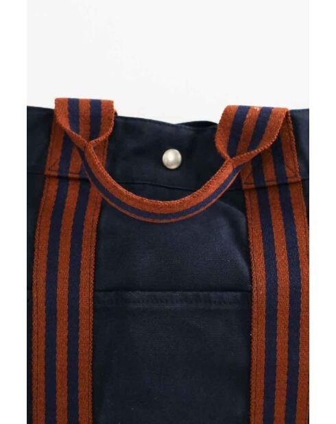 Bolsa de algodón azul marino - 42x10x32 cm - Buen estado