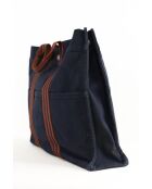 Bolsa de algodón azul marino - 42x10x32 cm - Buen estado