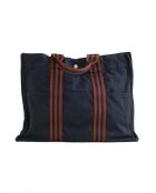 Bolsa de algodón azul marino - 42x10x32 cm - Buen estado