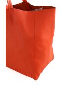 Orangefarbene Tragetasche aus Leder - 38x18x31 cm - Sehr guter Zustand