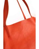 Orangefarbene Tragetasche aus Leder - 38x18x31 cm - Sehr guter Zustand