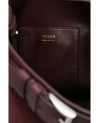 Cabas en daim bordeaux - 32x20x29 cm - Jamais porté