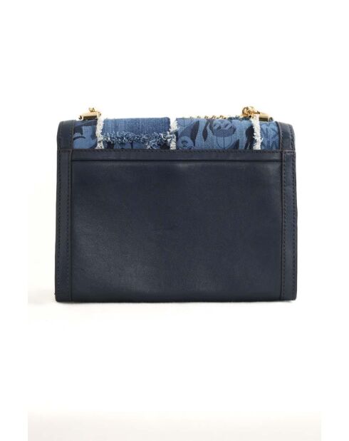 Blaue Schultertasche aus Stoff - 23x8x20 cm - Sehr guter Zustand