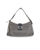 Graue Schultertasche aus Stoff - 34x11x22 cm - Sehr guter Zustand