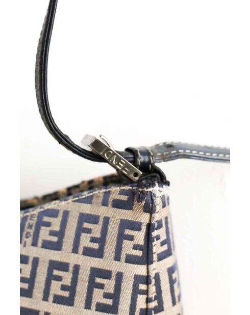 Graue Schultertasche aus Stoff - 34x11x22 cm - Sehr guter Zustand