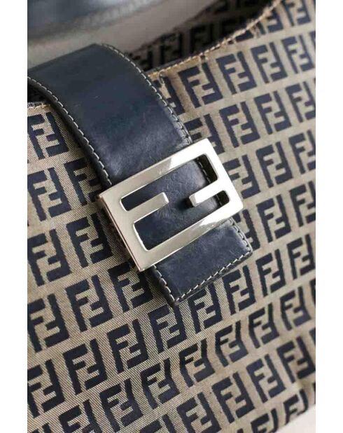 Graue Schultertasche aus Stoff - 34x11x22 cm - Sehr guter Zustand