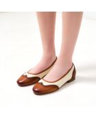 Braune Ballerinas aus kastilischem Leder