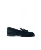Mocassins à pompon Maelan en cuir bleu marine