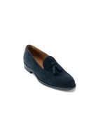 Mocassins à pompon Maelan en cuir bleu marine