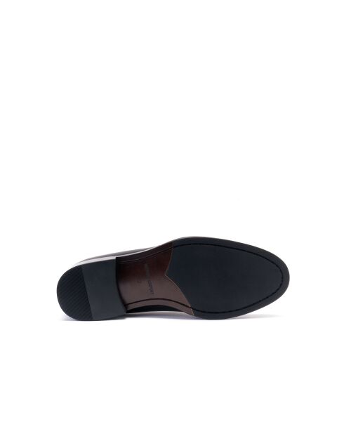 Mocassins à pompon Maelan en cuir bleu marine