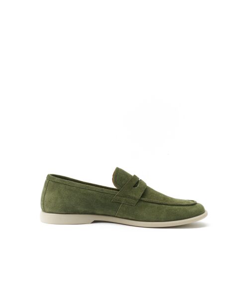 Groene leren Ael loafers
