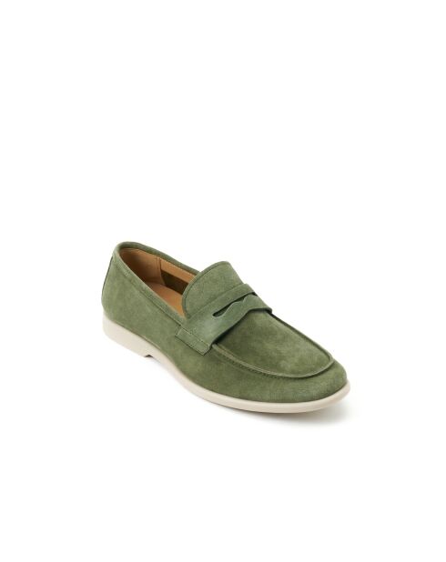 Groene leren Ael loafers