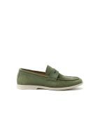 Groene leren Ael loafers