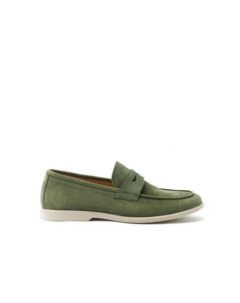 Groene leren Ael loafers