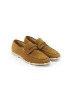 Laurent Mokassins mit Clip aus ockerbraunem Leder