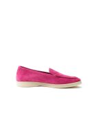 Slip on Soline en cuir daim rose cerise