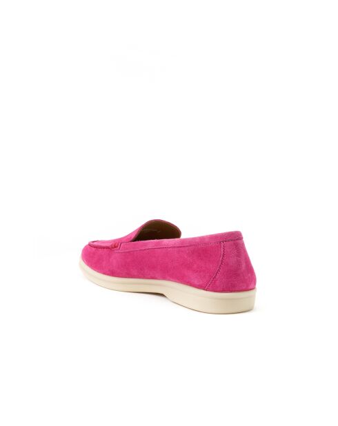 Slip on Soline en cuir daim rose cerise