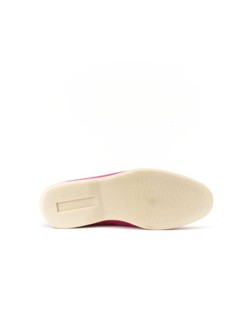 Slip on Soline en cuir daim rose cerise