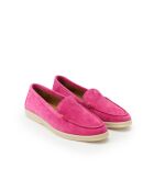 Slip on Soline en cuir daim rose cerise