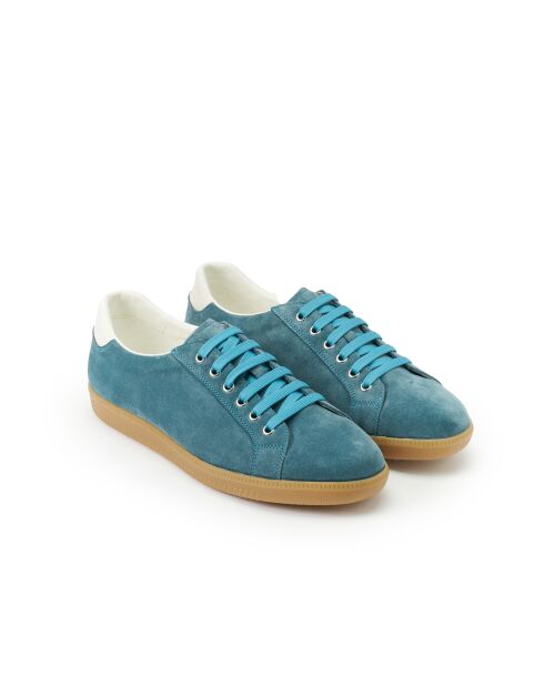 Blauwe lage sneakers van suède leer van Joel