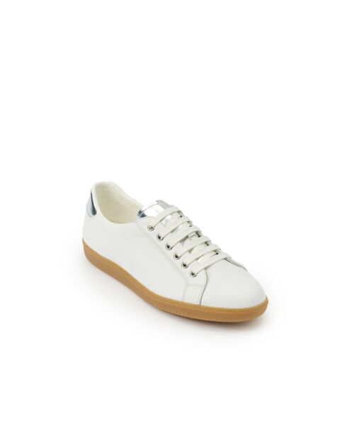Witte leren sneakers van Etan met lage bovenkant