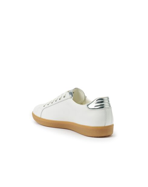 Witte leren sneakers van Etan met lage bovenkant