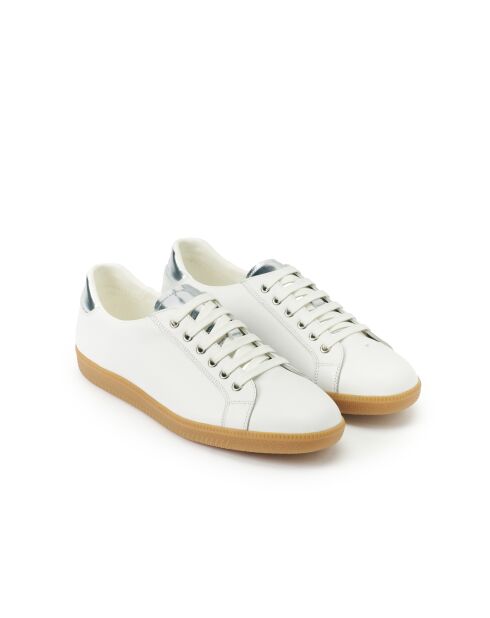 Witte leren sneakers van Etan met lage bovenkant